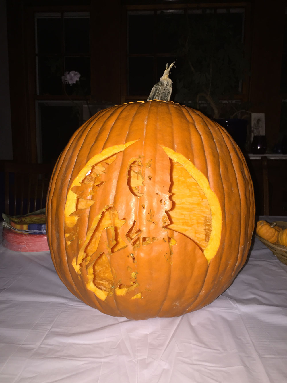 Wonder Woman pumpkin carving template