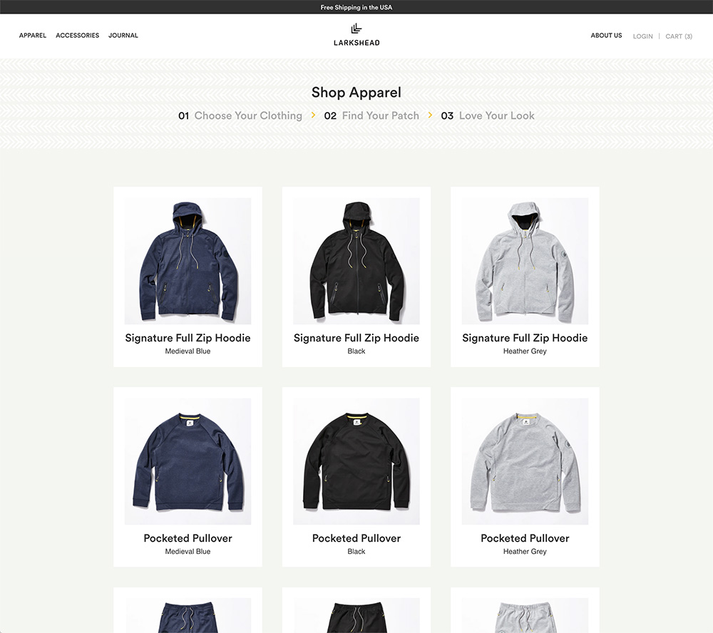 Sporty apparel custom website design in Shopify