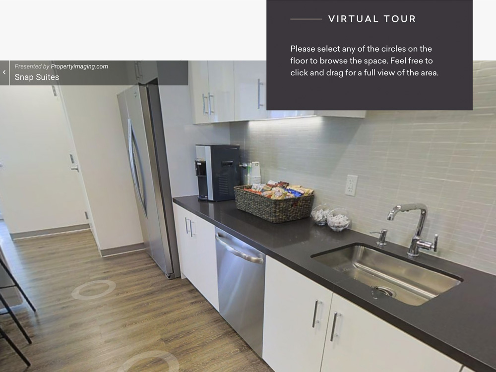 Virtual 3D walkthrough tool by Matterport designed into the website (3-D)