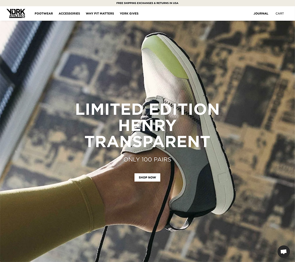 Custom e-commerce shopify website design for York