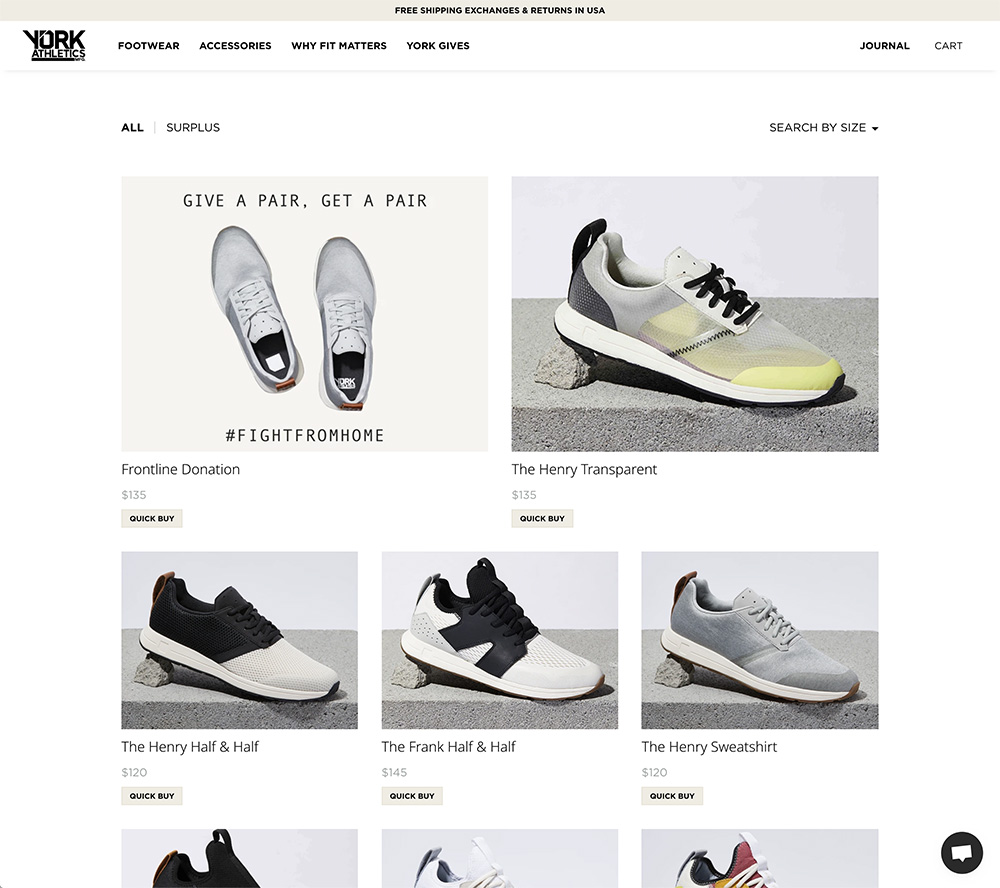 Shopify website design for online apparel and footwear