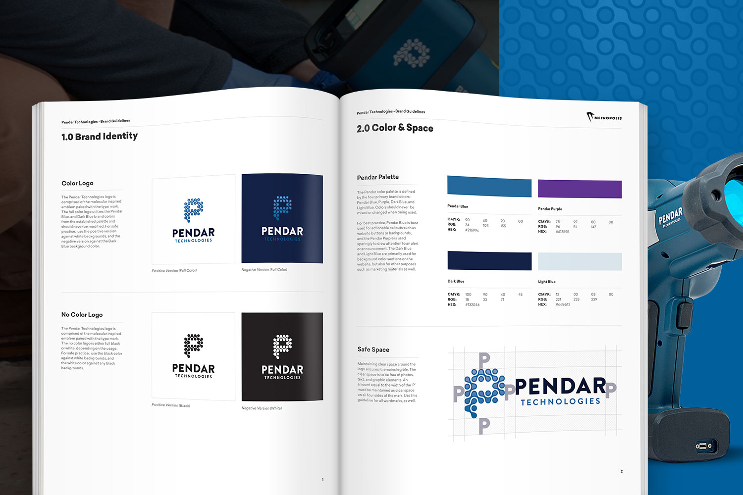 Technology and life sciences logo and branding design work for Pendar